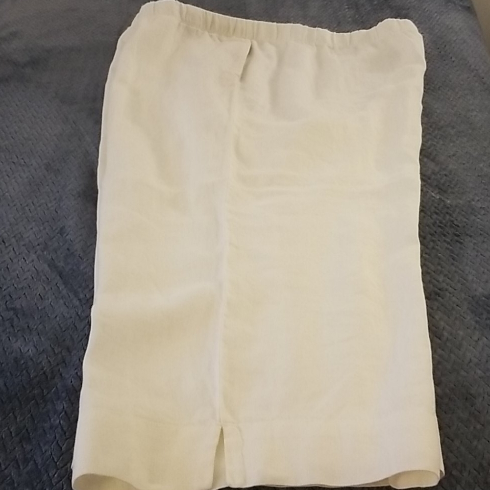 White linen pants